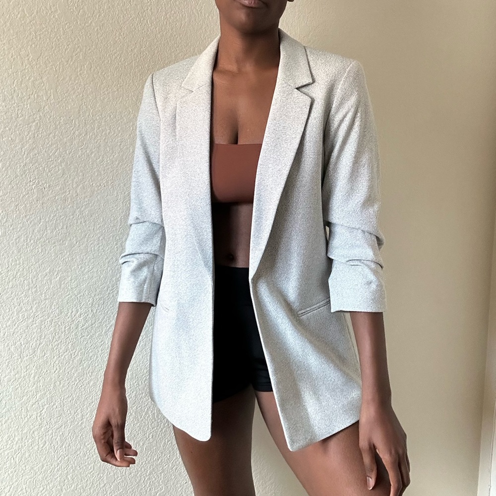 H&M Grey tweed slouchy blazer